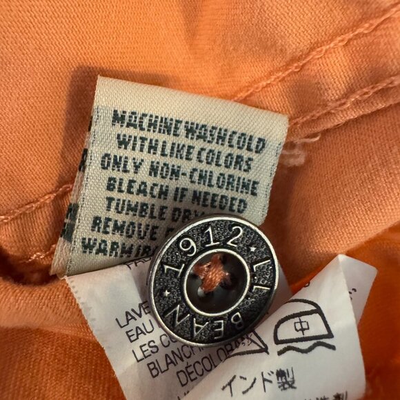 LL Bean Women's Size XS Petite Orange‎ Denim Button Up Jean Jacket - Picture 10 of 10
